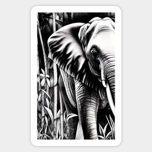 Elephant in the jungle Sticker